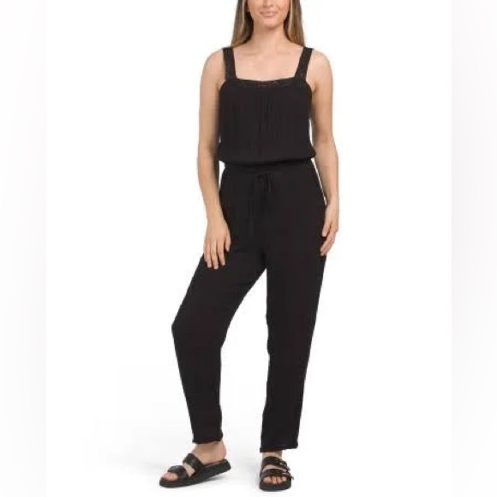 NWT! MICHAEL STARS Black Cotton Jumpsuit- Medium